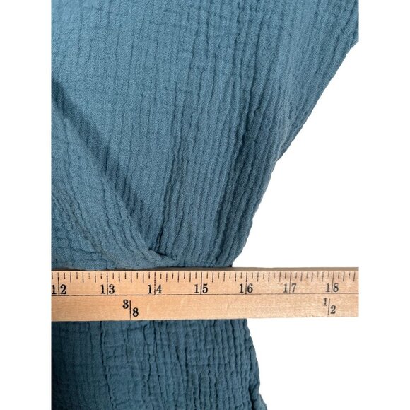 BOBI Drawstring‎ Easy Romper in Beach Gauze sz L Blue Stone - Picture 6 of 11